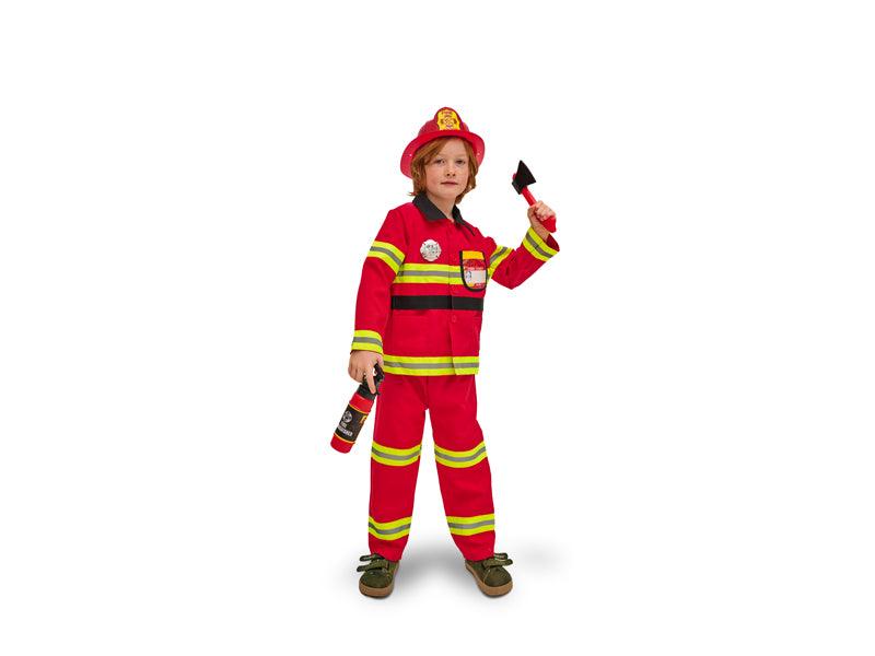 Feuerwehrmannkostüm, rot, Größe 96-116 cm - FeierGlanz
